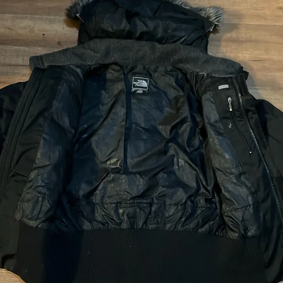 The North Face Black Puffer Jacket with Fur Hood